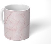 Mok - Marmer print - Rose - Patronen - Luxe - Mokken - 350 ML - Beker - Uitdeelcadeautjes