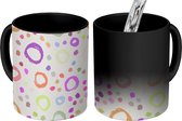 Magische Mok - Foto op Warmte Mokken - Patroon - Meisjes - Cirkels - Kinderen - Magic Mok - Beker - 350 ML - Uitdeelcadeautjes