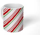 Mok - Kerst - Patronen - Snoep - Abstract - Mokken - 350 ML - Beker - Uitdeelcadeautjes