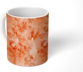 Mok - Patroon - Oranje - Waterverf - Mokken - 350 ML - Beker - Uitdeelcadeautjes