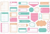 Pastel colors school stickers - laptop stickers scrapbook journal - agenda stickers - 2 stuks