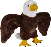 Pluche knuffel dieren Amerikaanse Zeearend roofvogel van 30 cm - Speelgoed knuffels vogels - Leuk als cadeau voor kinderen