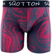 Caleçon - SQOTTON® - Wavy - Anthracite/Rouge - Taille XL