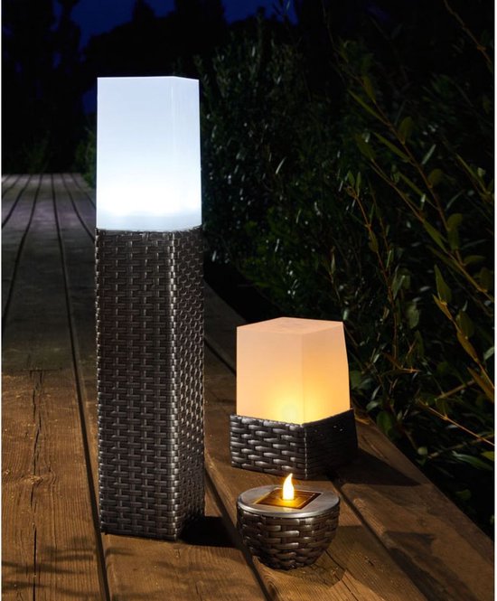 Livarnolux LED Solarlamp hoogte 50cm Bruin - livarnolux