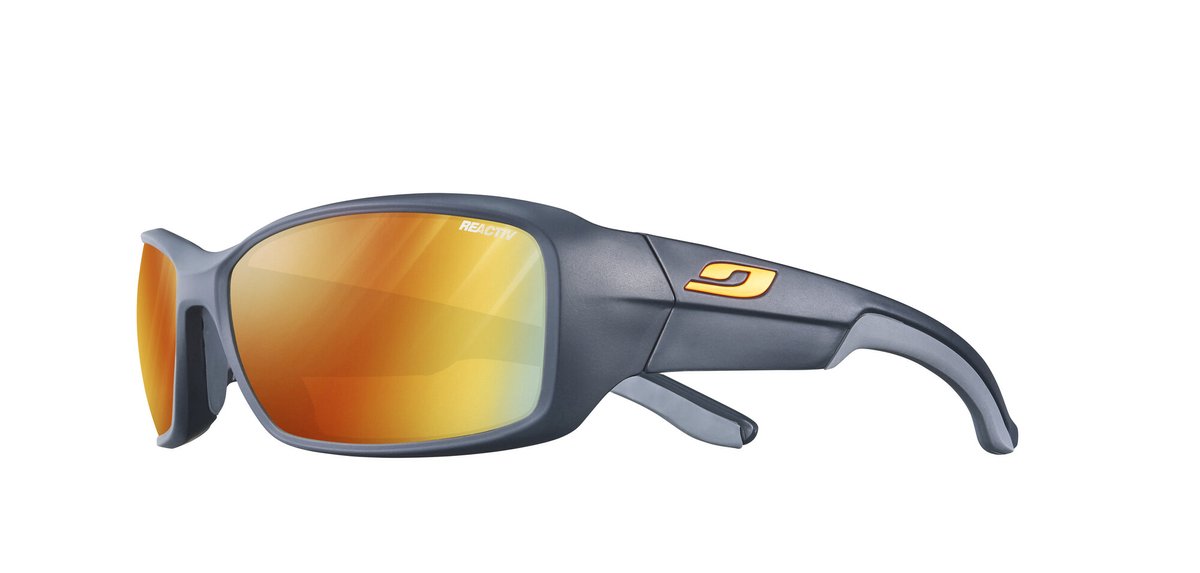 Julbo - UV Zonnebril voor mannen - Run - Reactiv 1-3 lichtversterker - Blauw, grijs & oranje - maat L