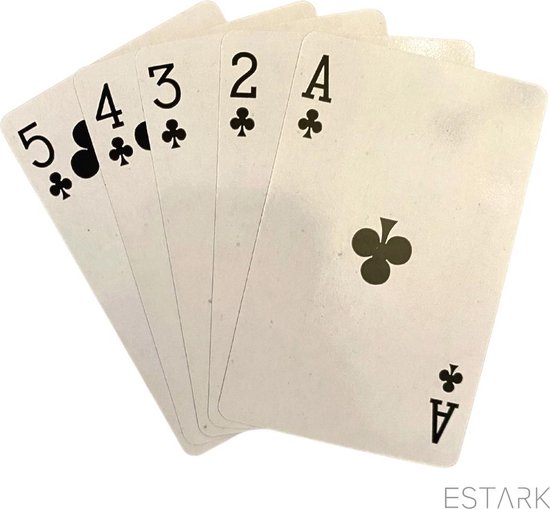 Thumbnail van een extra afbeelding van het spel ESTARK® Luxe Speelkaarten 2 STUKS - Plastic Coating - Poker Kaarten - kaartspel - Spelkaarten - Spel Kaart - 2 x 56 - Gezelschapsspel - Spelen - Playing Cards (2)