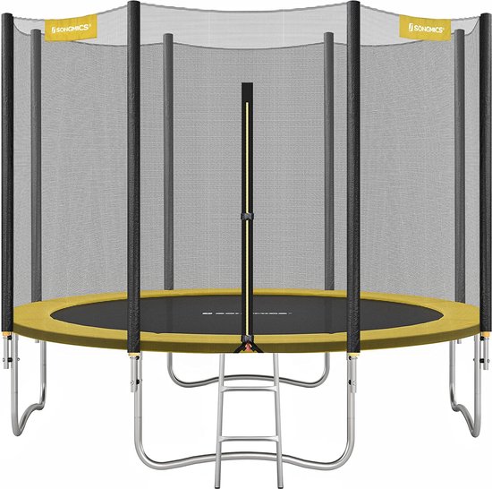 Mara Trampoline Met Veiligheidsnet - Trampolines - Tuin - Zwart/Geel - Ø 305