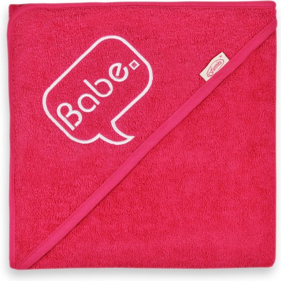 Funnies Badcape Babe Junior 80 Cm Katoen fuchsia