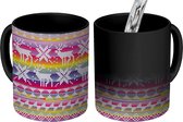 Magische Mok - Foto op Warmte Mokken - Koffiemok - Regenboog - Ster - Rendier - Patronen - Magic Mok - Beker - 350 ML - Theemok