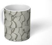 Mok - Koffiemok - Schelpen - Patroon - Strand - Mokken - 350 ML - Beker - Koffiemokken - Theemok