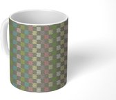 Mok - Koffiemok - Breien - Regenboog - Patronen - Mokken - 350 ML - Beker - Koffiemokken - Theemok