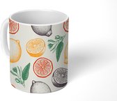 Mok - Koffiemok - Fruit - Vintage - Keuken - Patronen - Mokken - 350 ML - Beker - Koffiemokken - Theemok