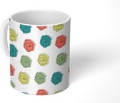 Mok - Koffiemok - Rozen - Patronen - Abstract - Mokken - 350 ML - Beker - Koffiemokken - Theemok