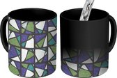 Magische Mok - Foto op Warmte Mokken - Koffiemok - Glas in lood - Patroon - Abstract - Magic Mok - Beker - 350 ML - Theemok