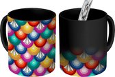 Magische Mok - Foto op Warmte Mokken - Koffiemok - Patronen - Abstract - Ballon - regenboog - Magic Mok - Beker - 350 ML - Theemok