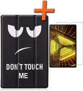 Hoes Geschikt voor Lenovo Tab M10 FHD Plus 2nd Gen Hoes Tri-fold Tablet Hoesje Case Met Screenprotector - Hoesje Geschikt voor Lenovo Tab M10 FHD Plus (2e Gen) Hoesje Hardcover Bookcase - Don't Touch Me.
