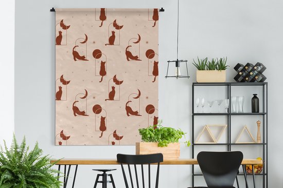 Tapisserie - Tapisserie - Chat - Etoiles - Motifs - 150x200 cm - Tapisserie