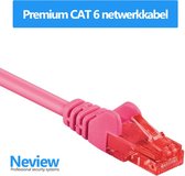 Neview - Câble UTP premium de 3 mètres - CAT 6 - Rose - (câble réseau/câble internet)