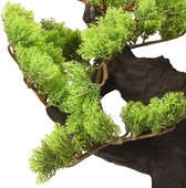 Kunstplant met pot cipres bonsai 70 cm groen