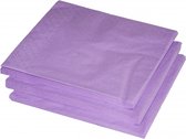 25x serviettes violet clair lilas 33 x 33 cm - Serviettes papier jetables - Décorations / décorations violet lilas
