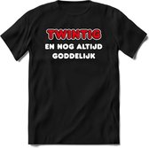 20 Jaar Goddelijk - Feest kado T-Shirt Heren / Dames - Wit / Rood - Perfect Verjaardag Cadeau Shirt - grappige Spreuken, Zinnen en Teksten. Maat XXL