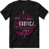 Exotic Leaf | TSK Studio Zomer Kleding  T-Shirt | Roze | Heren / Dames | Perfect Strand Shirt Verjaardag Cadeau Maat S