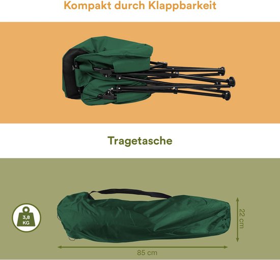 Fauteuil de camping Moonchair Kupari XL - max 150 kg - Pliable, Sac de transport SKANDIKA