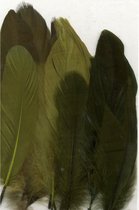 Vaessen Creative Feathers long - 15,5-20cm - 15stuks - forest
