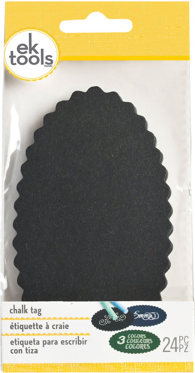 Afbeelding van product EK Tools Chalk tag pad scallop oval