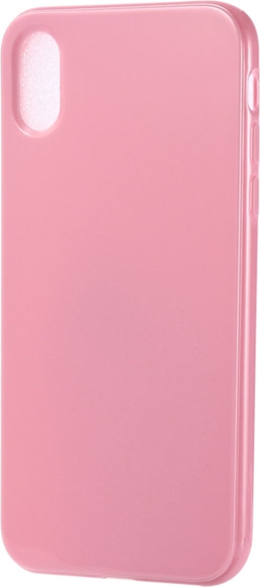 Mobigear Hoesje geschikt voor Apple iPhone XS Max Telefoonhoesje Flexibel TPU | Mobigear Colors Backcover | iPhone XS Max Case | Back Cover - Roze