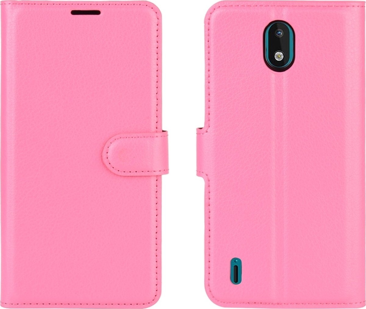Mobigear Telefoonhoesje geschikt voor Nokia 1.3 Hoesje | Mobigear Classic Bookcase Portemonnee | Pasjeshouder voor 3 Pasjes | Telefoonhoesje voor Pinpas / OV Kaart / Rijbewijs - Magenta