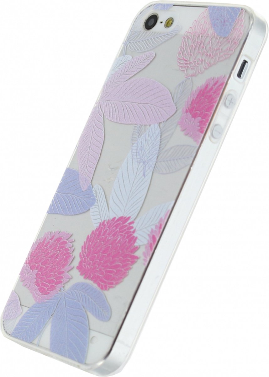 Apple iPhone SE (2016) Hoesje - Xccess - Serie - Hard Kunststof Backcover - Pink Floral - Hoesje Geschikt Voor Apple iPhone SE (2016)