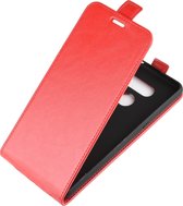 Mobigear Telefoonhoesje geschikt voor LG K50s Hoesje | Mobigear Flipcase | Pasjeshouder voor 1 Pasje | Telefoonhoesje voor Pinpas / OV Kaart / Rijbewijs - Rood