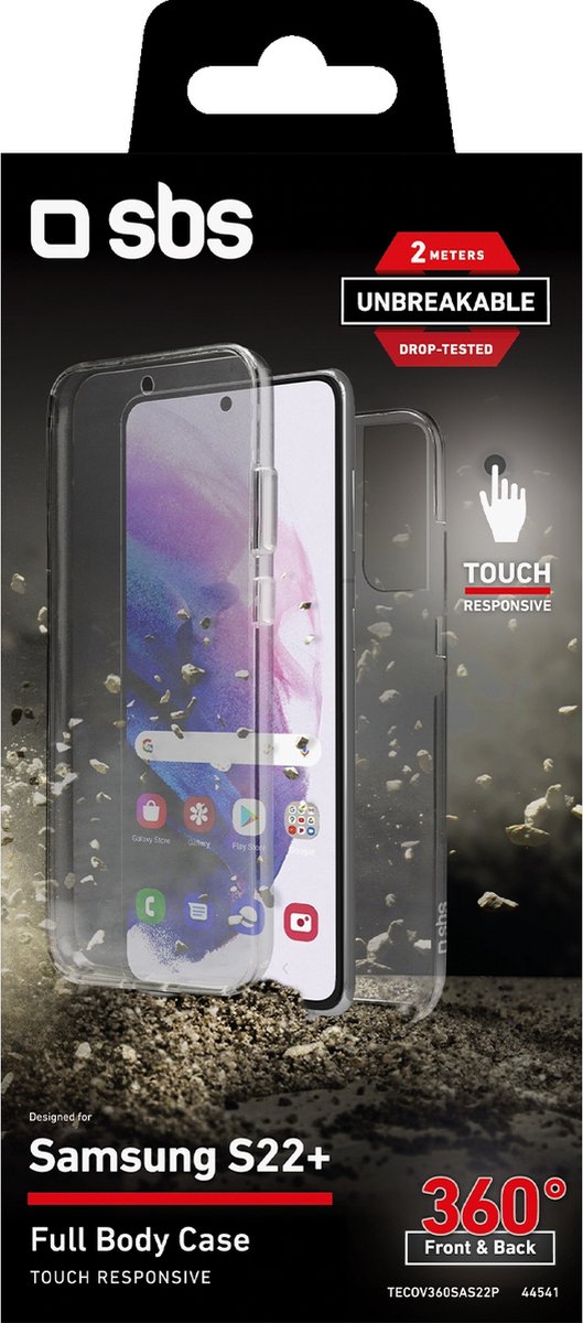 Samsung Galaxy S22+ Hoesje - SBS - 360° Full Body Serie - Hard Kunststof Backcover - Transparant - Hoesje Geschikt Voor Samsung Galaxy S22+