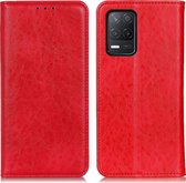 Mobigear Telefoonhoesje geschikt voor Realme Narzo 30 5G‎ Hoesje | Mobigear Classic Elegance Bookcase Portemonnee | Pasjeshouder voor 2 Pasjes | Telefoonhoesje voor Pinpas / OV Kaart / Rijbewijs - Rood