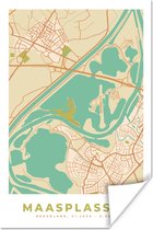 Affiche Vintage - Maasplassen - Carte - Plan - Plan de ville - 120x180 cm XXL
