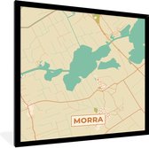 Cadre photo avec affiche - Morra - Frise - Carte - Plan d'étage - Plan de la ville - 40x40 cm - Cadre pour affiche