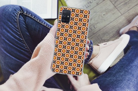 Coque Samsung Galaxy A51 5G - Rétro - Vintage - Design - Cercle - Étui de téléphone en Siliconen