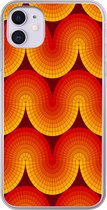 Geschikt voor iPhone 11 hoesje - Design - Retro - Rood - Abstract - Siliconen Telefoonhoesje