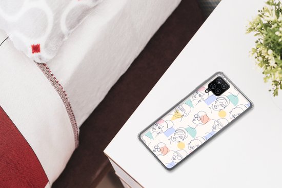 Coque Samsung Galaxy A12 - Fille - Femme - Motifs - Pastel - Coque de téléphone en Siliconen -