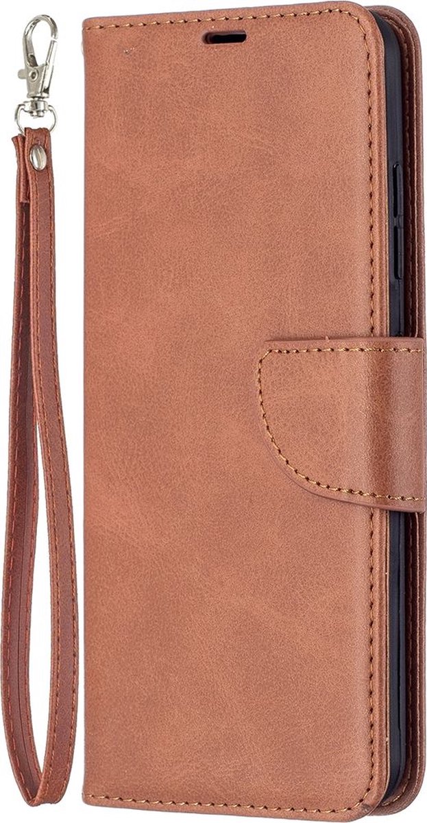Mobigear Telefoonhoesje geschikt voor Nokia 1.4 Hoesje | Mobigear Excellent Bookcase Portemonnee | Pasjeshouder voor 3 Pasjes | Telefoonhoesje voor Pinpas / OV Kaart / Rijbewijs - Cognac