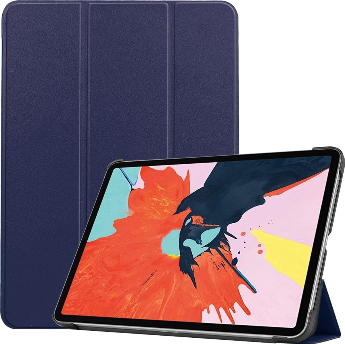 Mobigear Tablethoes geschikt voor Apple iPad Air 4 (2020) Hoes | Mobigear Tri-Fold Bookcase - Donkerblauw