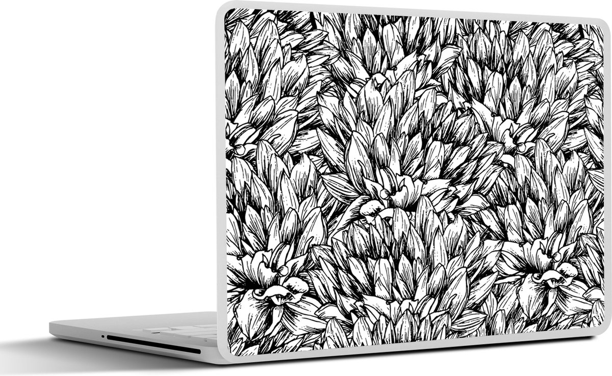 Laptop sticker - 11.6 inch - Bloemen - Zentangle - Patronen - 30x21cm - Laptopstickers - Laptop skin - Cover