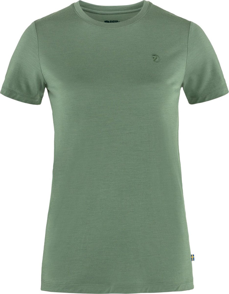 Fjällräven Abisko Wool SS W – Outdoor Kleding Fleeces en Truien T-Shirt Blauw