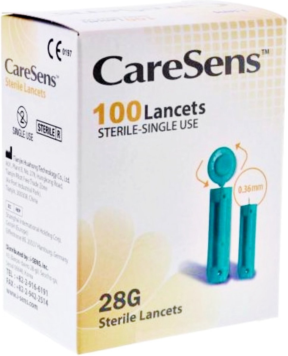Goedkoopste CareSens lancetten 28G 100 stuks