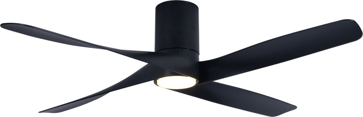 Plafondventilator Riviera Zwart 12Watt Led Ø 132cm Incl. Afstandsbediening