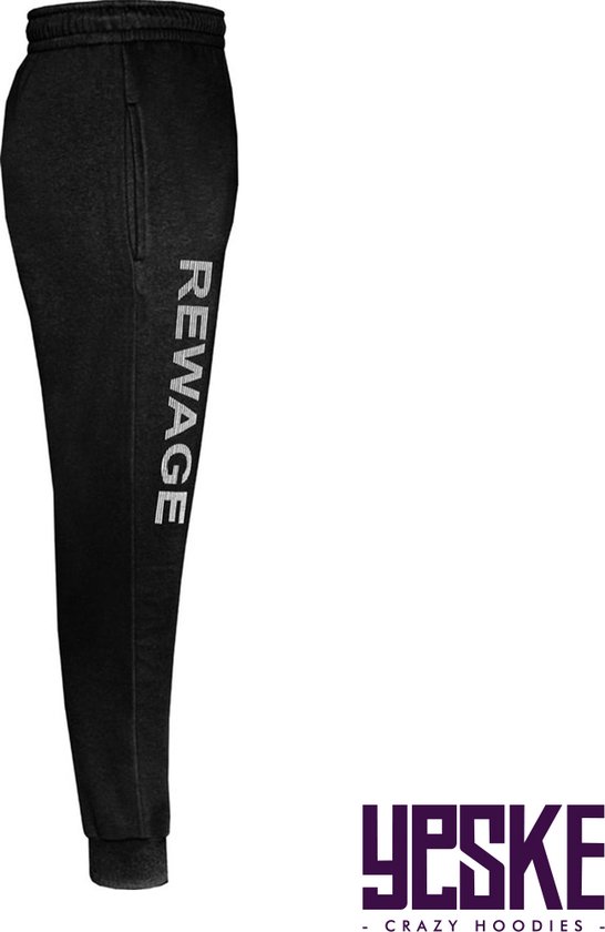 TARAINYA Joggingbroek voor heren, ritssluiting, joggingbroek, joggingbroek, trainingsbroek met zakken, zwart, M