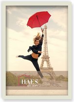 HAES DECO - Houten fotolijst Paris wit voor 1 foto formaat 50x70 - SP001503