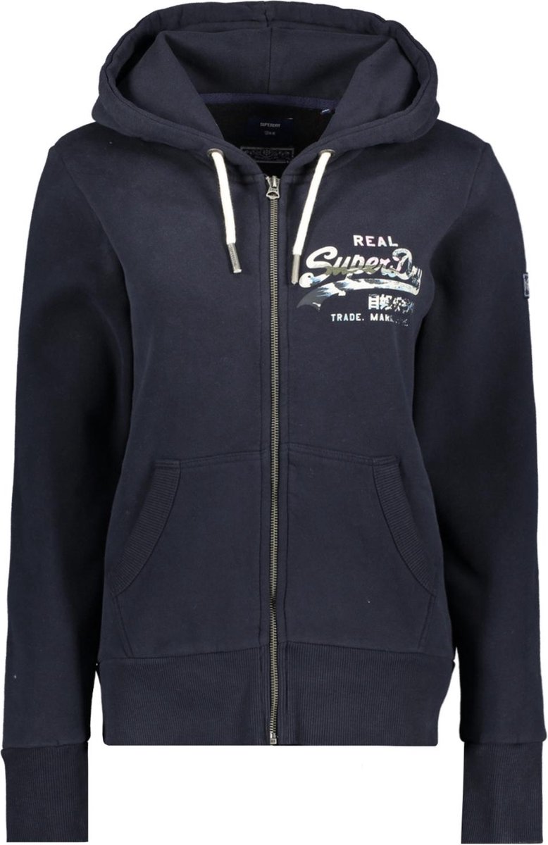 Superdry Dames Trui Vintage Logo Narrative hoodie Blauw