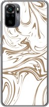Coque Xiaomi Redmi Note 10 Pro - Marbre - Marron - Motifs - Coque de téléphone en Siliconen